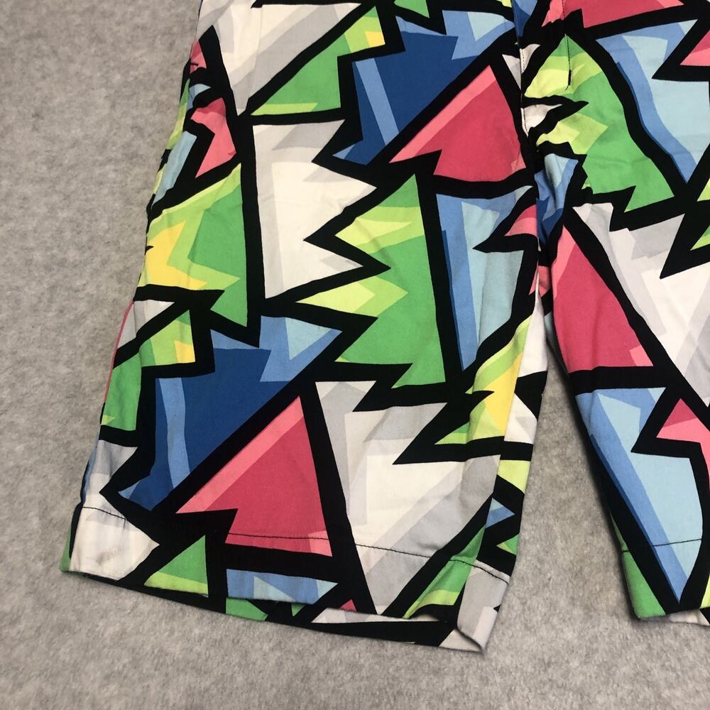 Loudmouth Golf Shorts Mens Size 30 Crystal Geometric Abstract Neon Multicolor - Picture 3 of 5